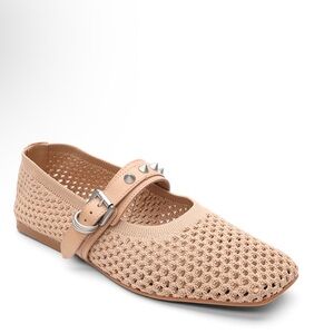 Stylish Beige Ash Women's Shoes with Buckle Detail